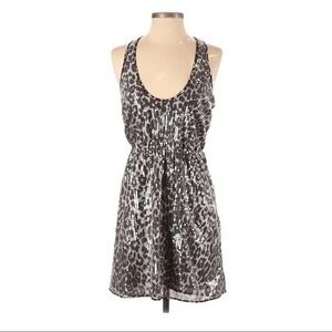 Rodarte for Target Womens Silver Black Sequin Leopard Print Mini Dress Small